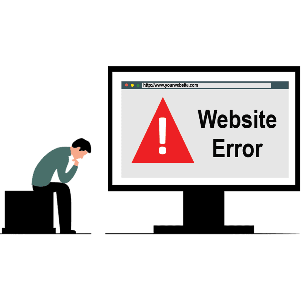 sad man thinking about his poor website