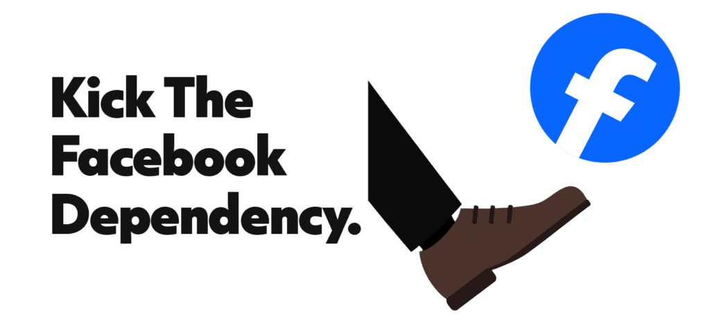 a foot kicking a facebook logo